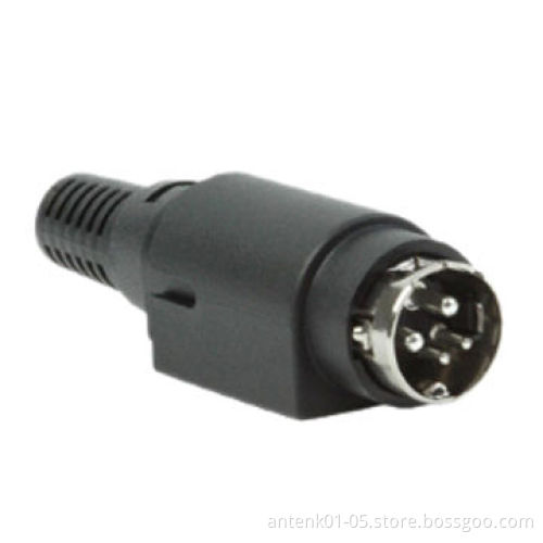 Power DIN Connector, 3/4 Pins, Male Type, Suitable for Wiring Cable Assembly